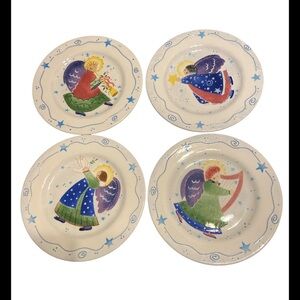 Angelica collection Hand Painted Plates by Deb Mores dessert salad 😇